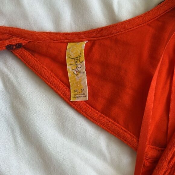 Free People Emma Mini Dress In Burnt Orange And Maroon - Picture 5 of 9